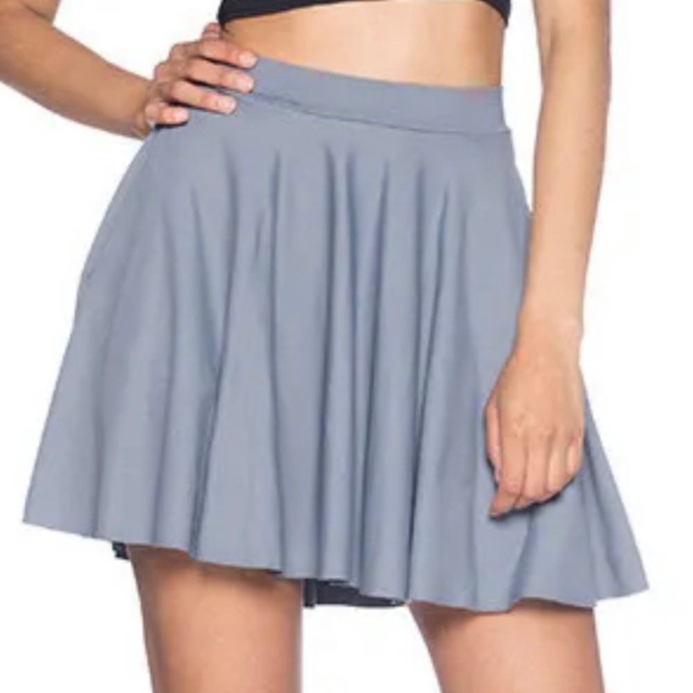 Blackmilk Matte grey pockets skate skirt